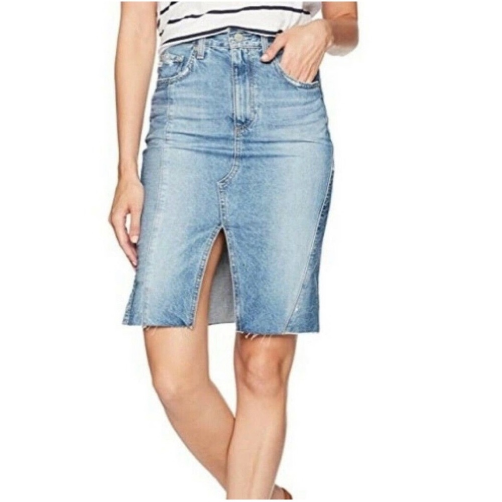 AG DENIM EMERY SKIRT high rise distressed. Size 25